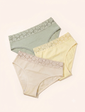 Signature Lace-Trim Cotton Briefs (Pack of 3)