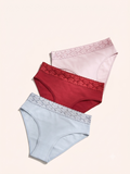Signature Lace-Trim Cotton Briefs (Pack of 3)
