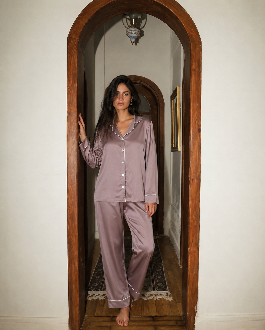 Classic cashmir Satin Pajama Set