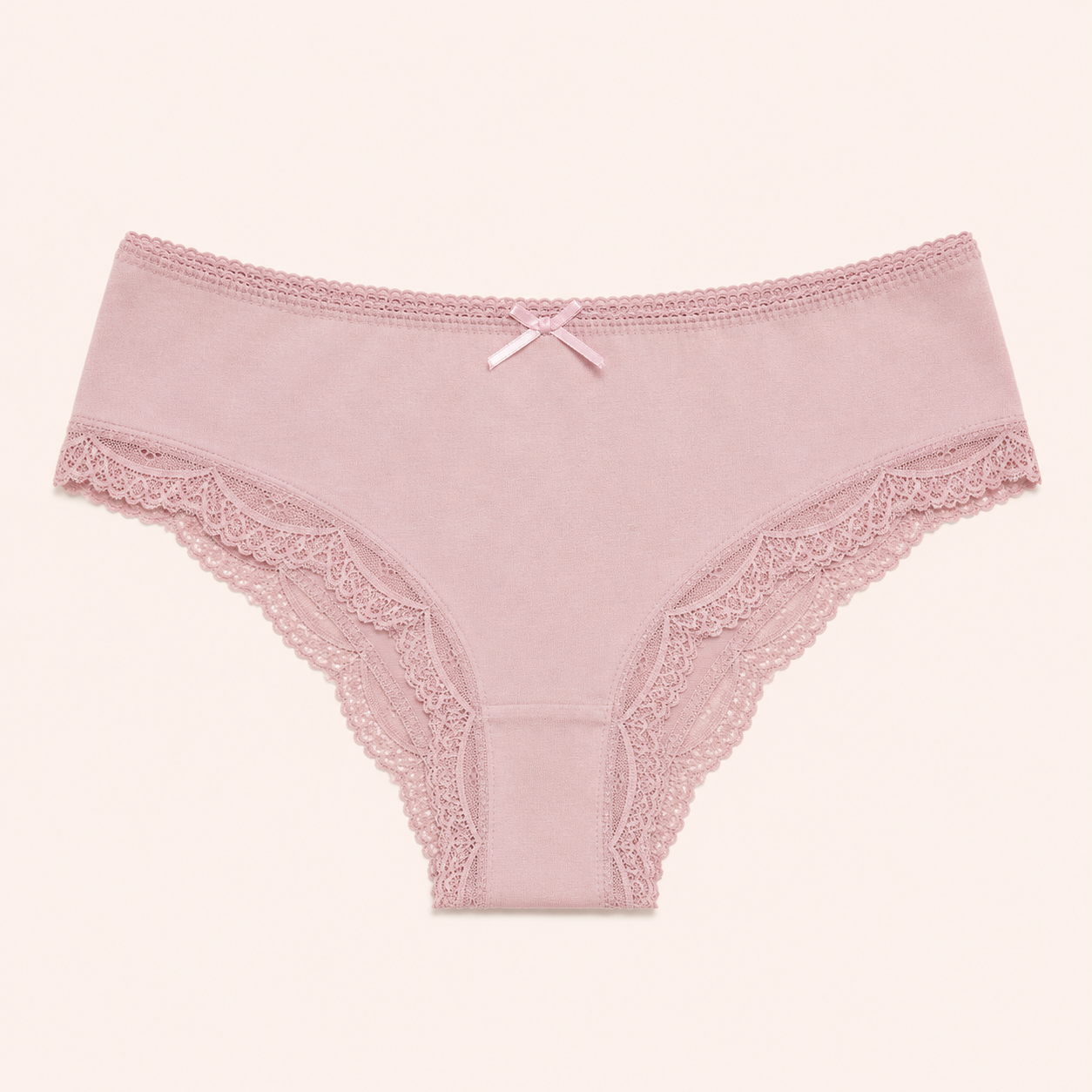 Signature Bow-Accent Lace Tanga