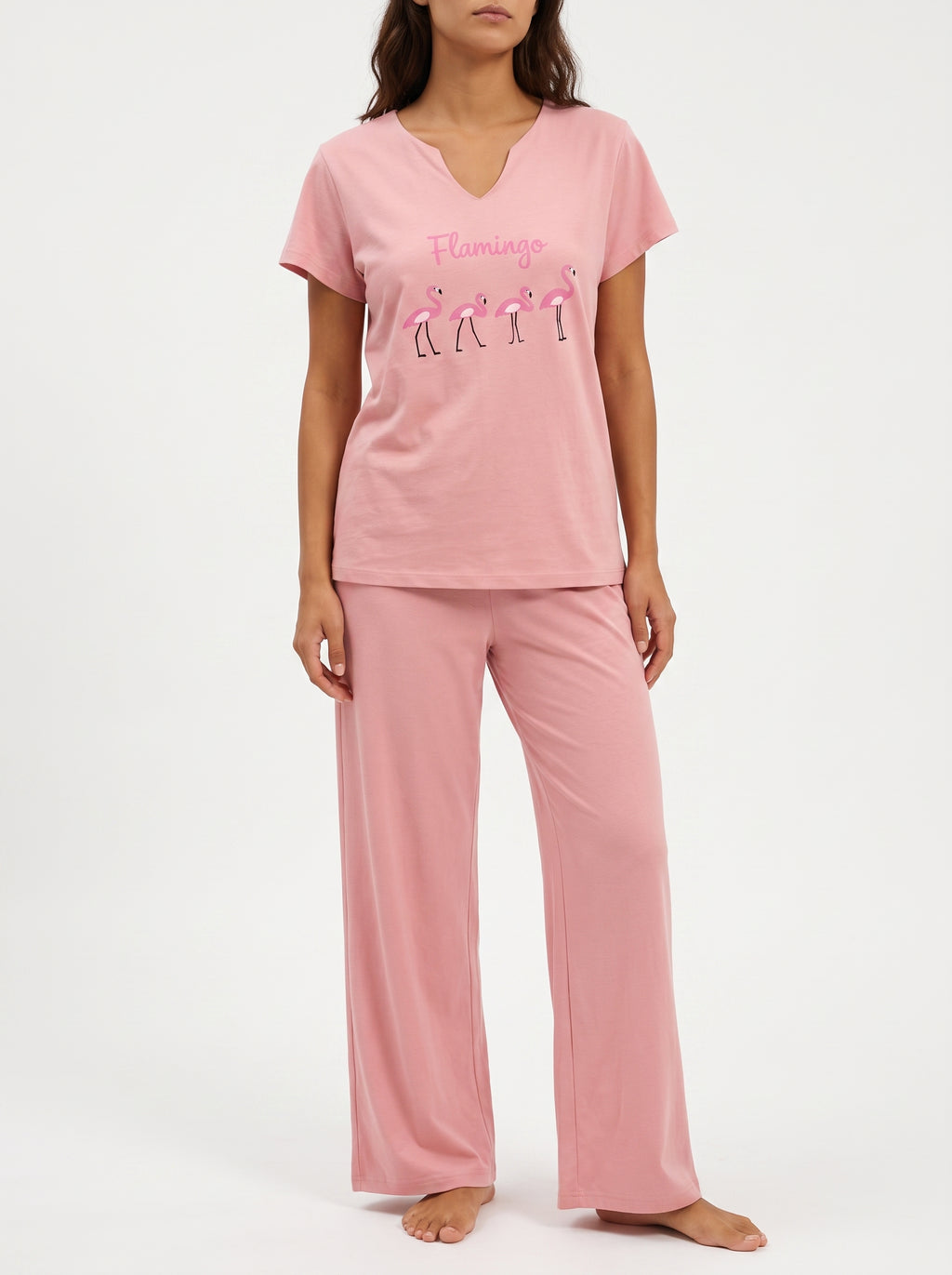 Flamingo Cotton Pajama Set