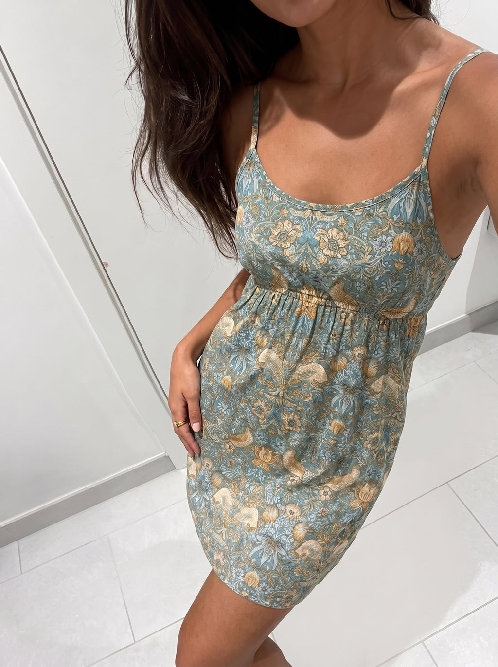 Floral Cotton Mini Dress