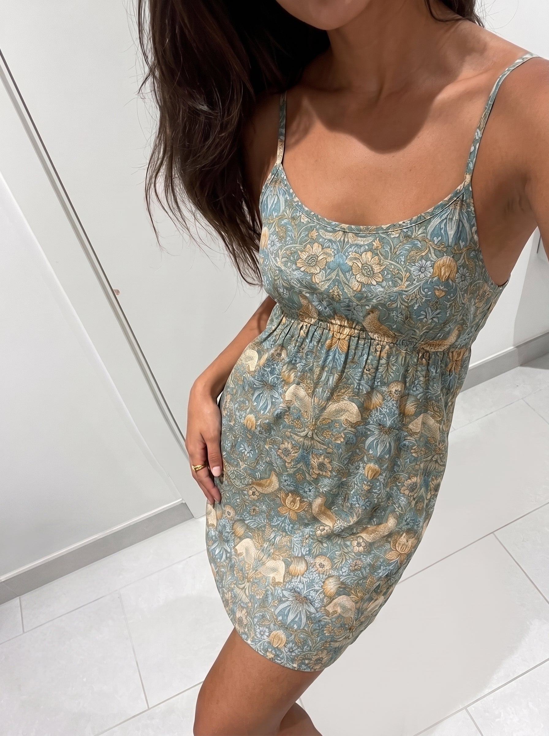 Floral Cotton Mini Dress
