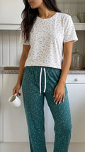 Heart Print Cotton Pajama Set