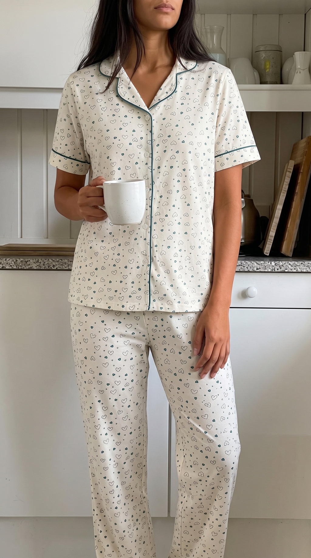 Classic Button-Up Cotton Pajama Set