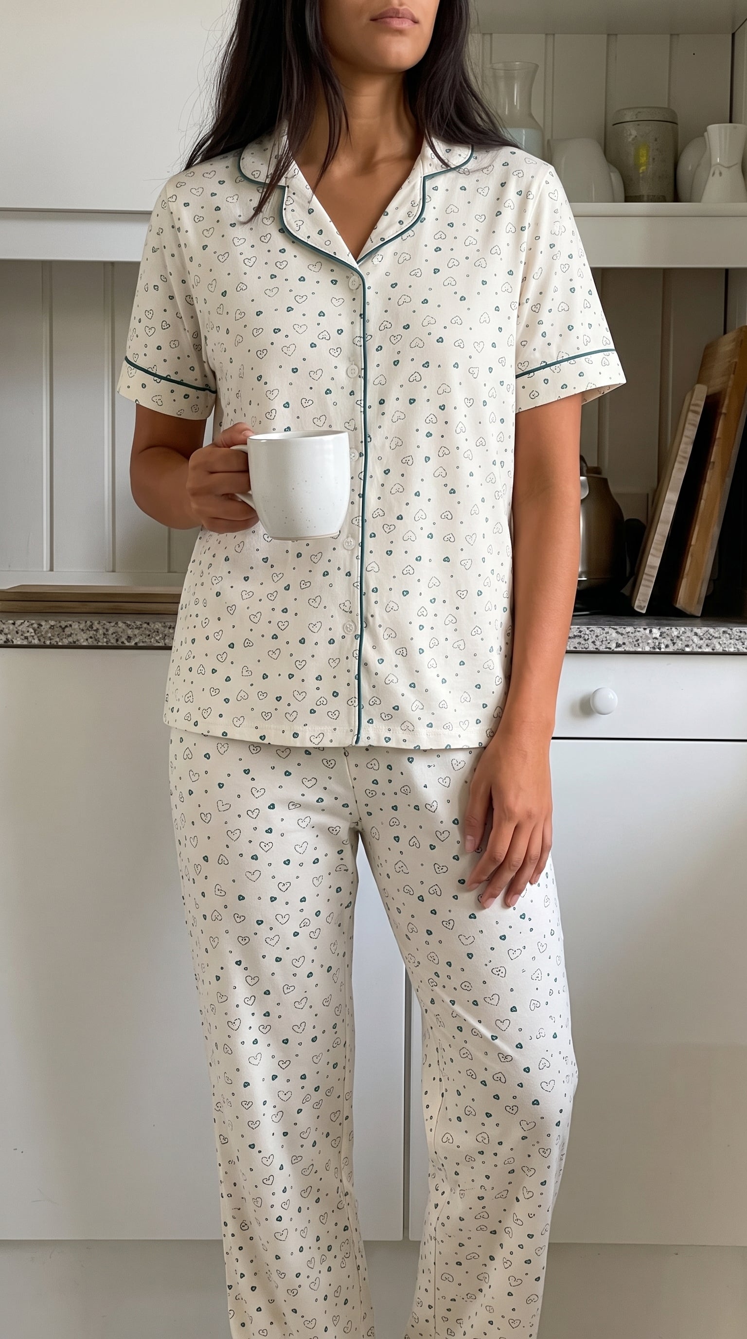 Classic Button-Up Cotton Pajama Set