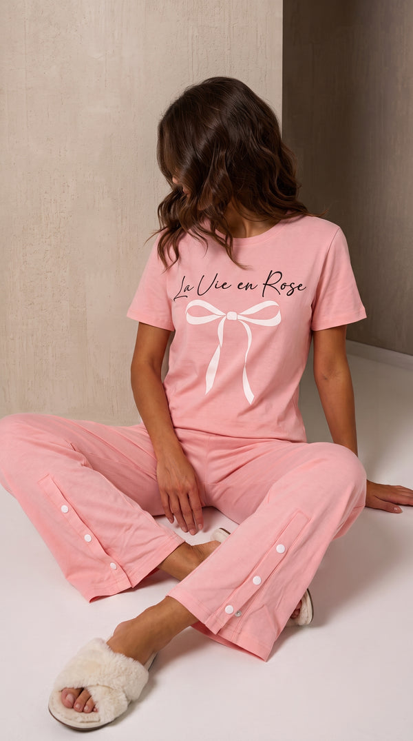 La Vie en Rose Cotton Pajama Set