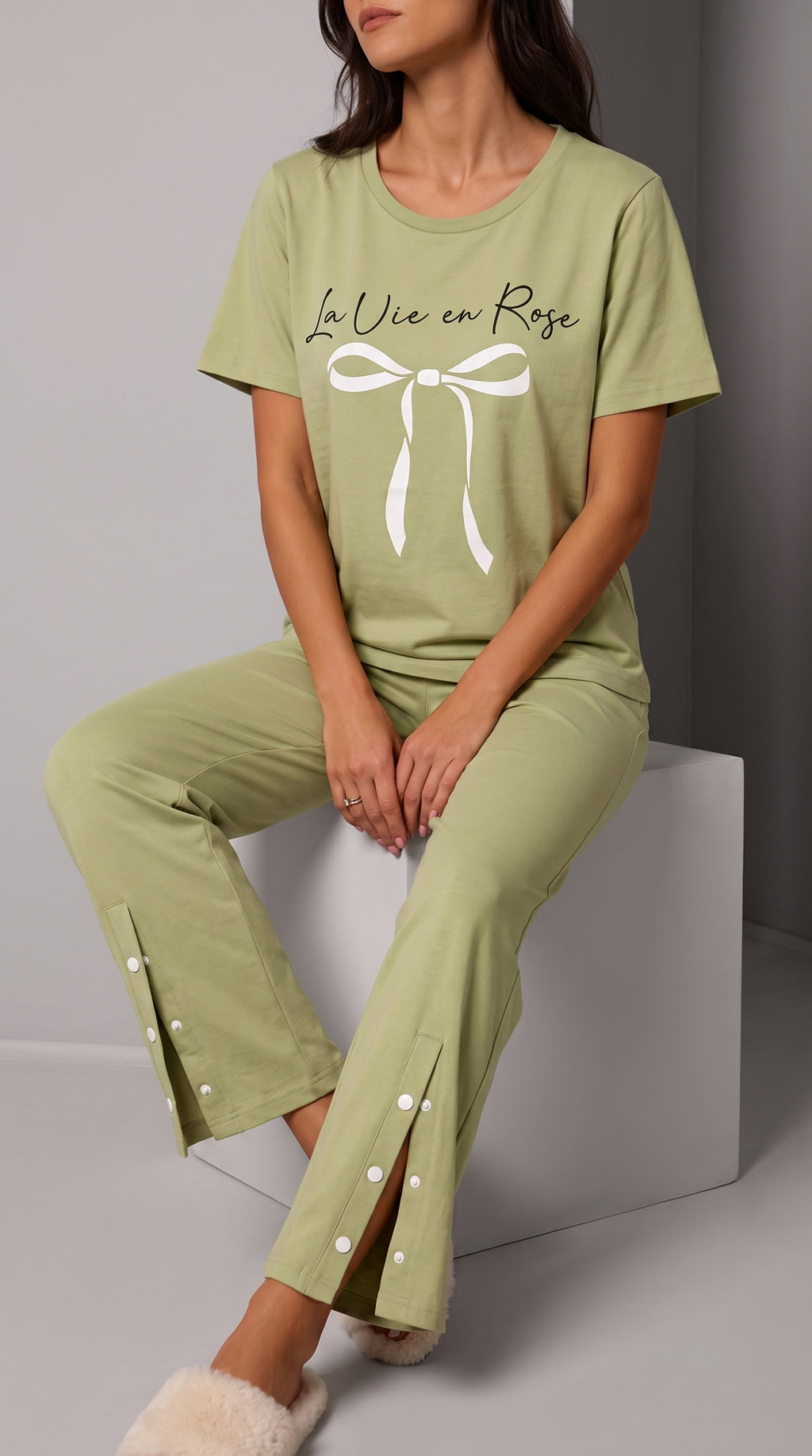 La Vie en Rose Cotton Pajama Set