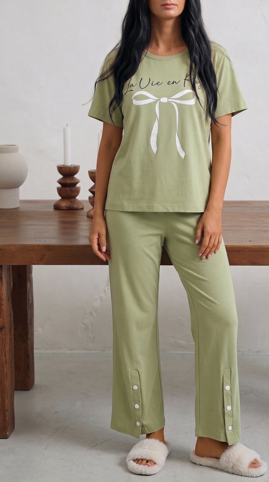 La Vie en Rose Cotton Pajama Set