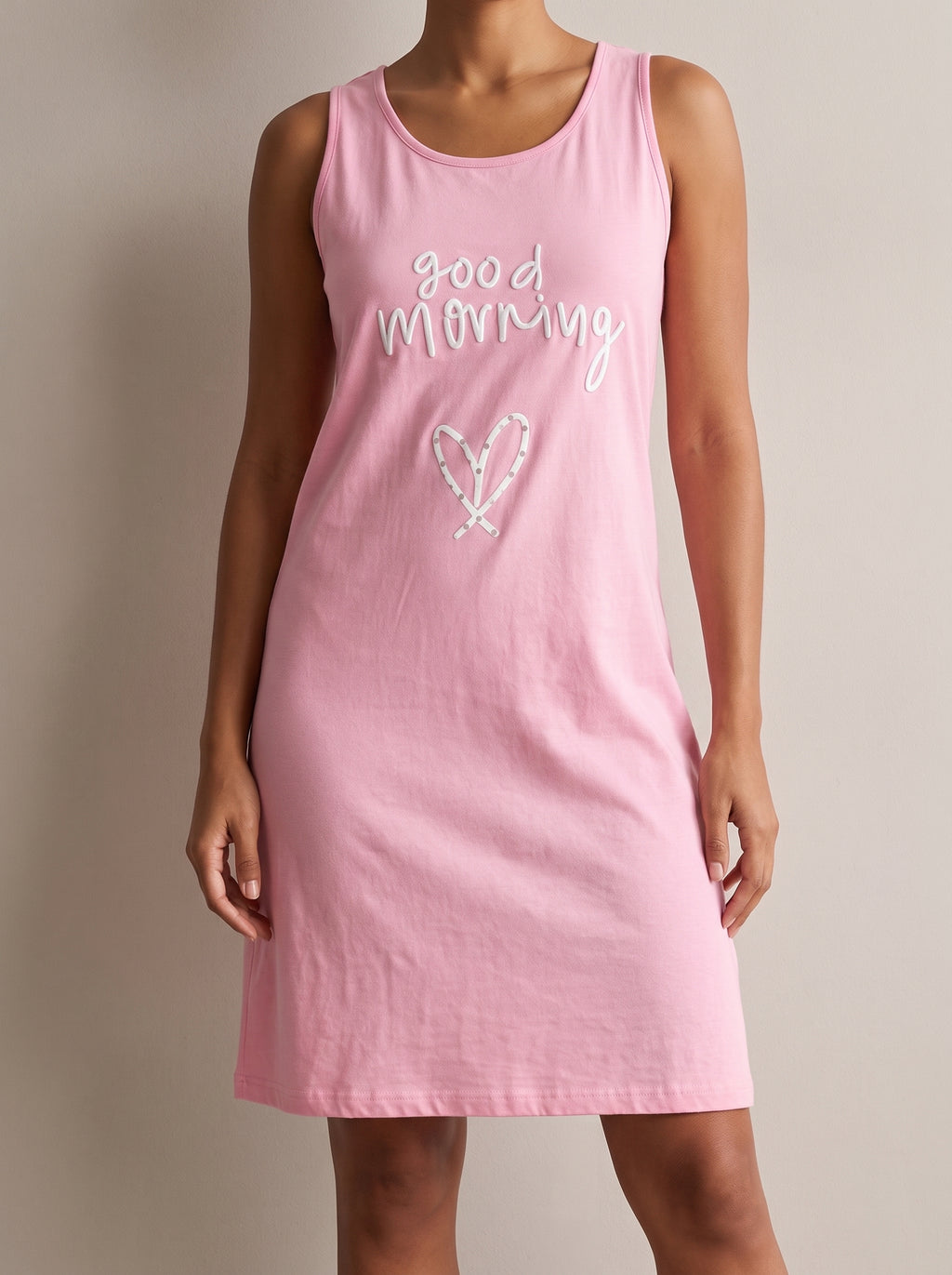 "Good Morning" Cotton Sleep Dress