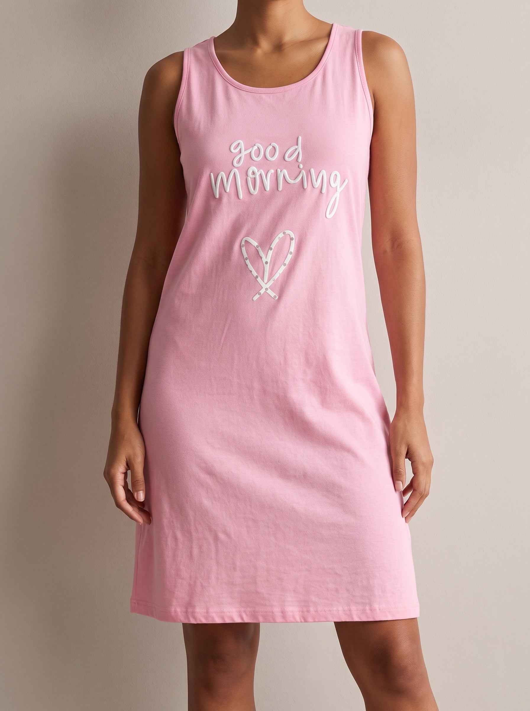 "Good Morning" Cotton Sleep Dress