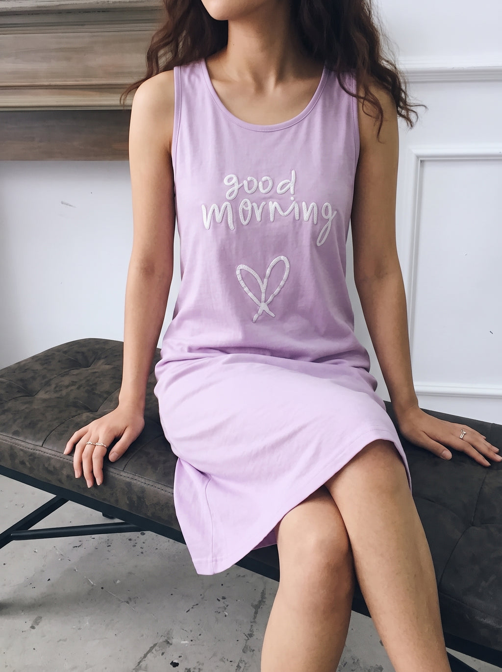 "Good Morning" Cotton Sleep Dress