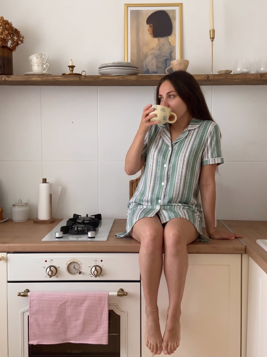 Striped Cotton Nightdress