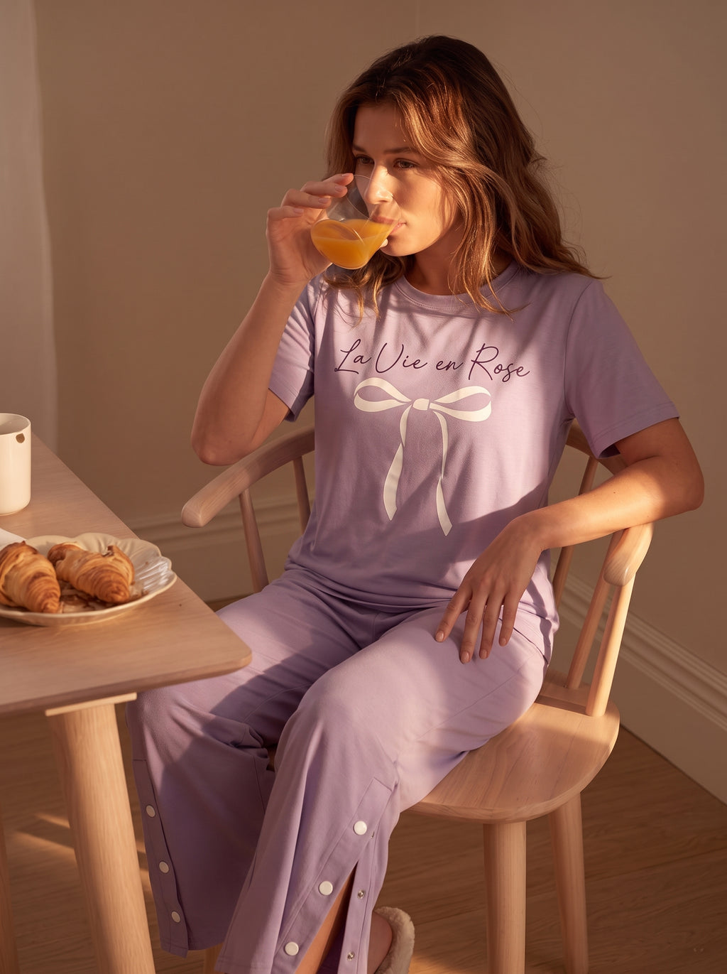 La Vie en Rose Cotton Pajama Set