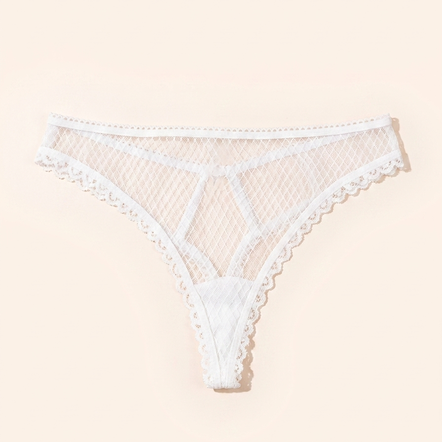 Signature Geometric Lace Thong