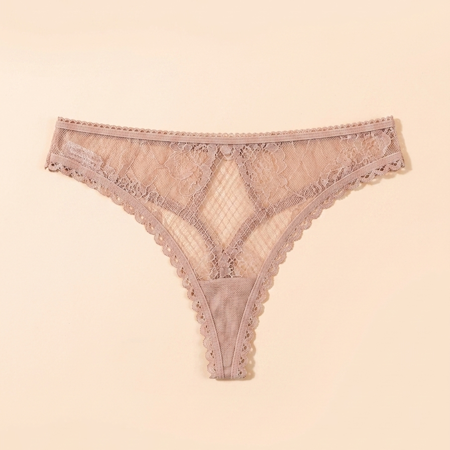 Signature Geometric Lace Thong