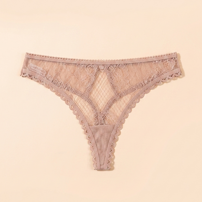 Signature Geometric Lace Thong