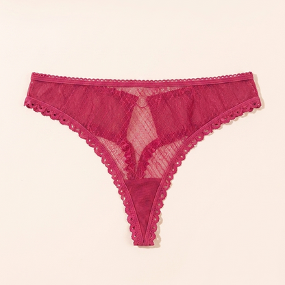 Signature Geometric Lace Thong