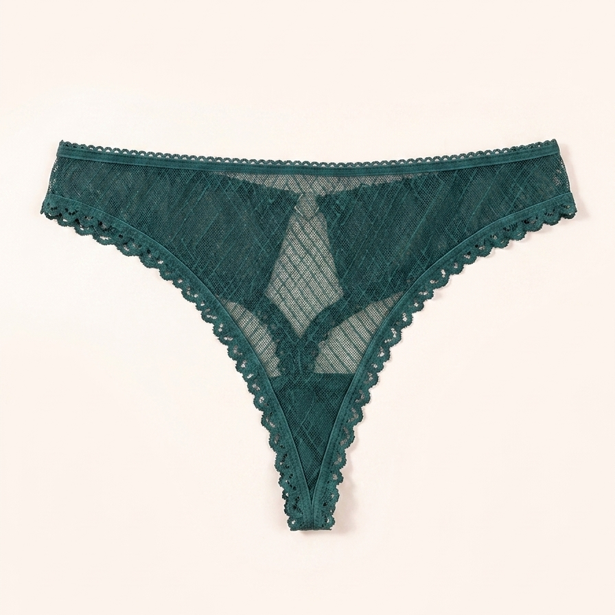 Signature Geometric Lace Thong
