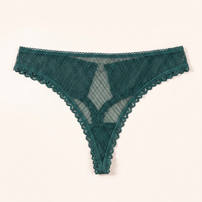 Signature Geometric Lace Thong