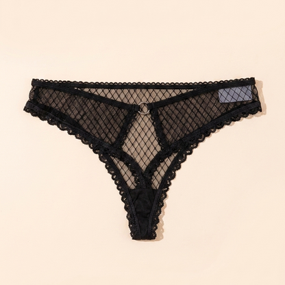 Signature Geometric Lace Thong