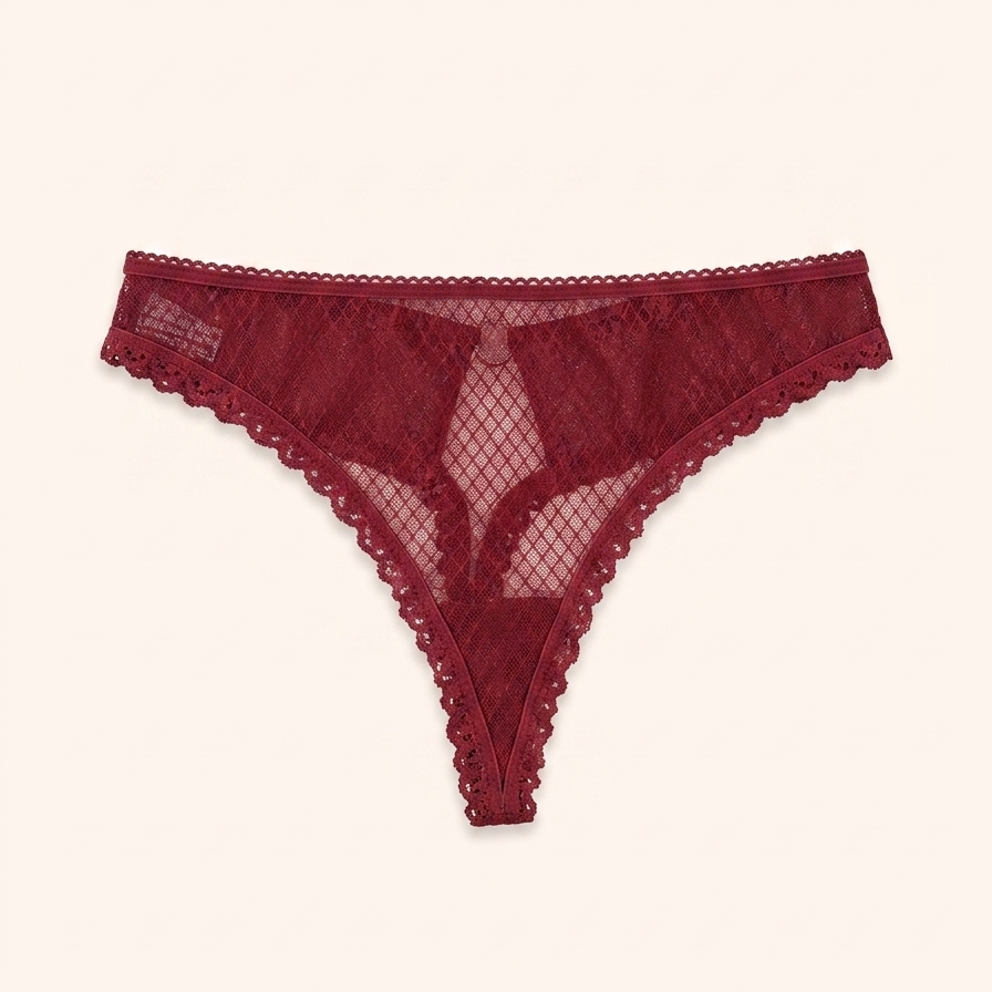 Signature Geometric Lace Thong