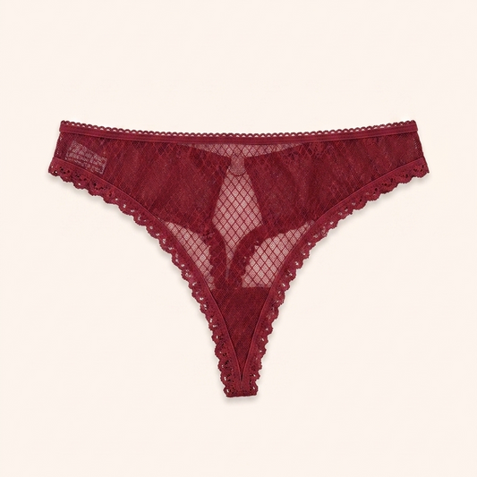 Signature Geometric Lace Thong